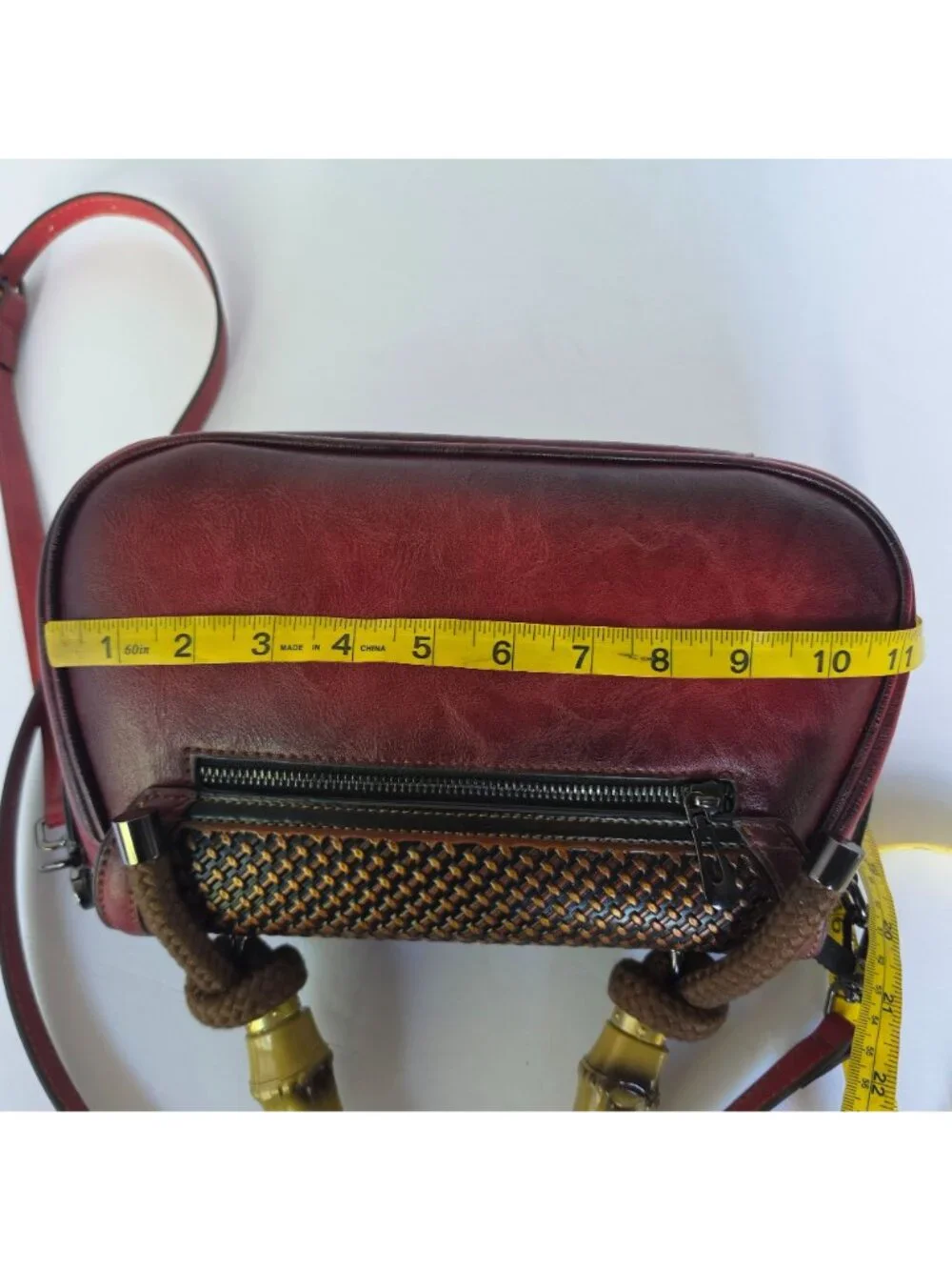 Tooled Floral Western Satchel Bag Burgundy Boho Crossbody Festival Concert